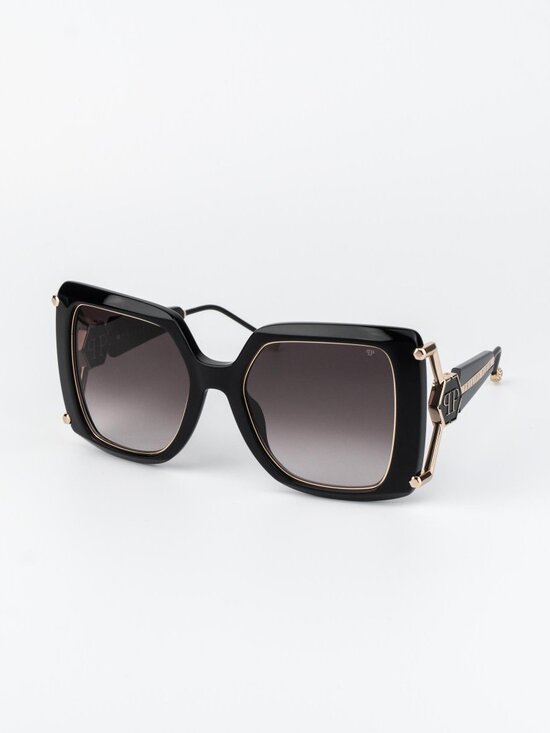 Philipp Plein Women Sunglasses Black Pink Gradient Square SPP121S 0700 main image 14